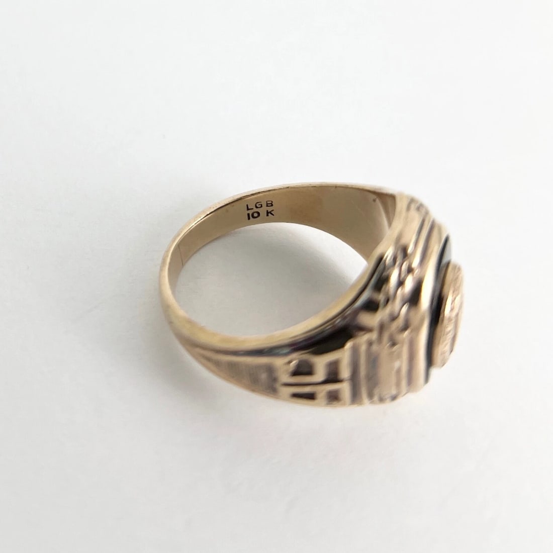 Vintage 1956 Black Onyx Mepham Class Ring 10K Yellow Gold, 7.51 Grams - 8