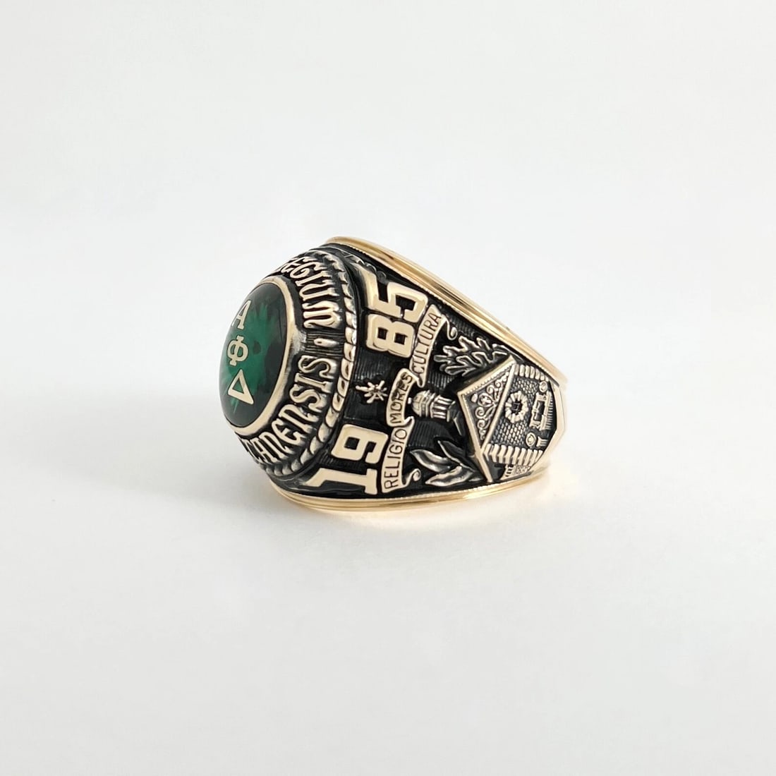 Vintage 1985 Men's Collegium Manhattanensis Class Ring 14K Yellow Gold, 24.18 Gr - 8