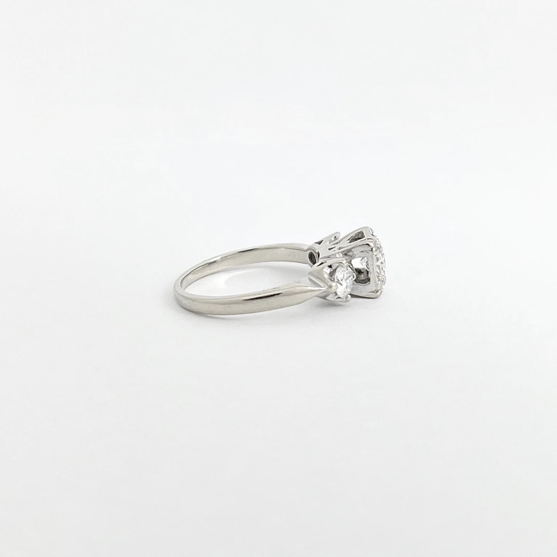Vintage 1950's 1960's Diamond Engagement Ring 14K White Gold, .77 CTW, 2.89 Gr - 6