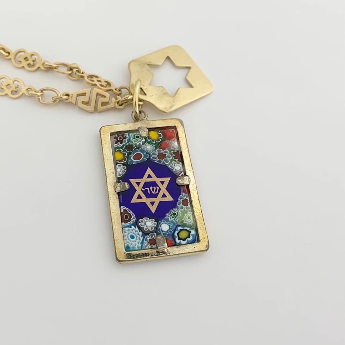 Vintage 1960s Jewish Star of David Pendant Necklace 18K Yellow Gold, 20.46 Grams - 8