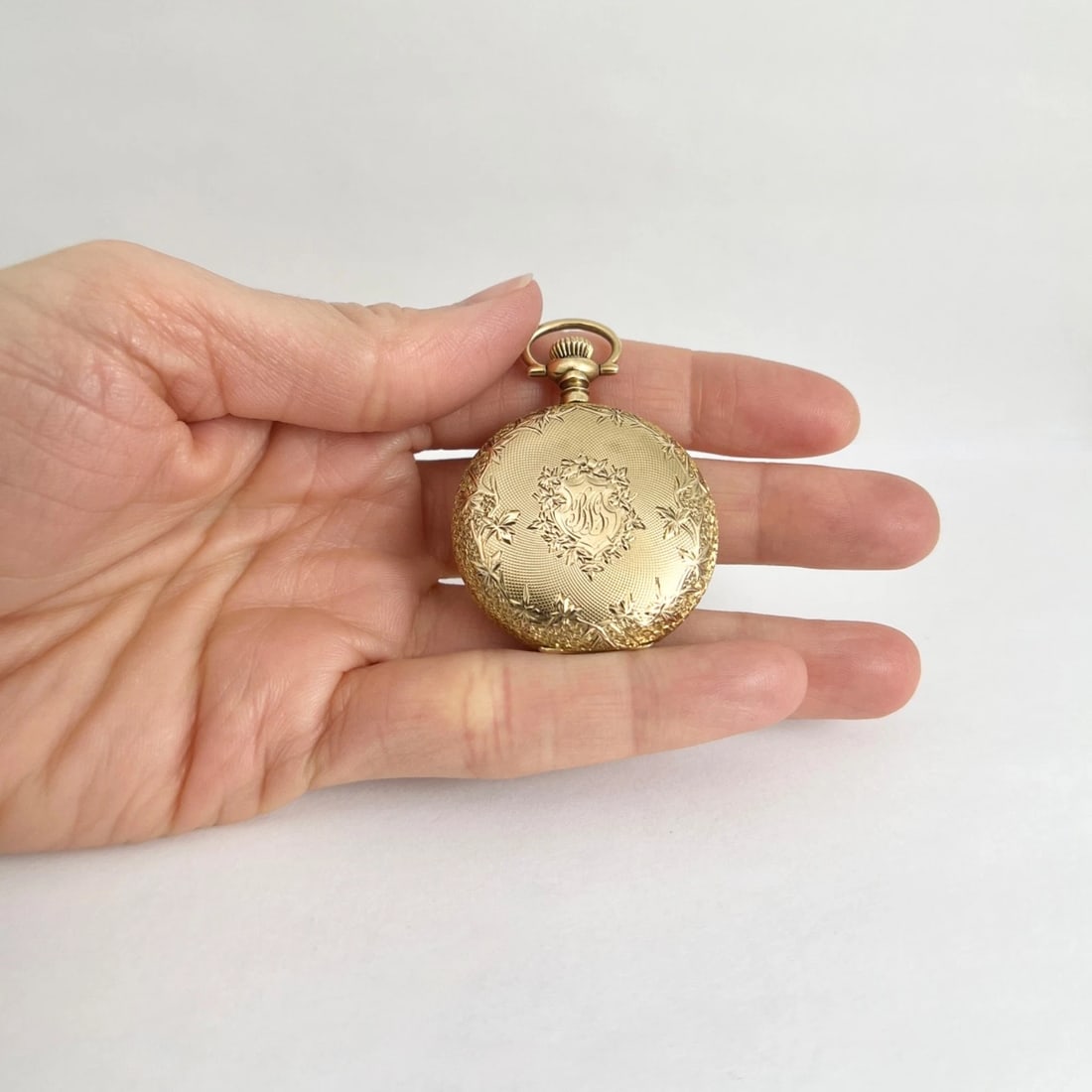 Antique Waltham Ornate Pocket Watch 14K Yellow Gold, 1900-1910, 35 mm, 38.8 Gram - 2