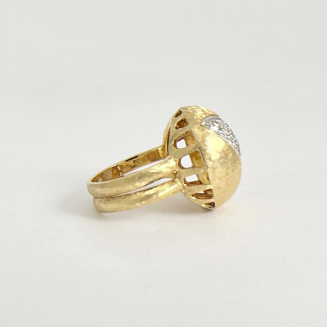 Vintage 1960's Diamond Dome Cocktail Ring 18K Yellow Gold, .40 CTW, 14.27 Grams - 6