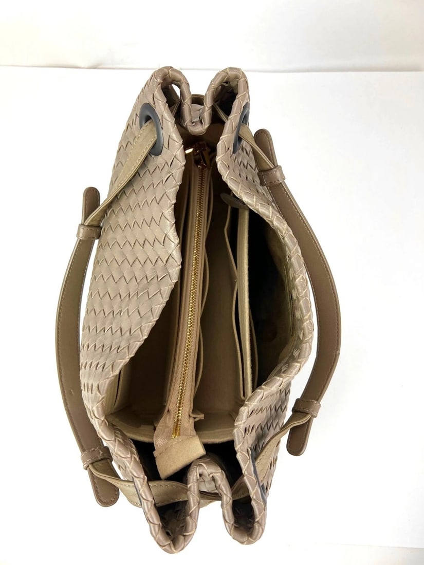 Bottega Veneta Garda Intrecciato Nappa Medium Beige Handbag - 5