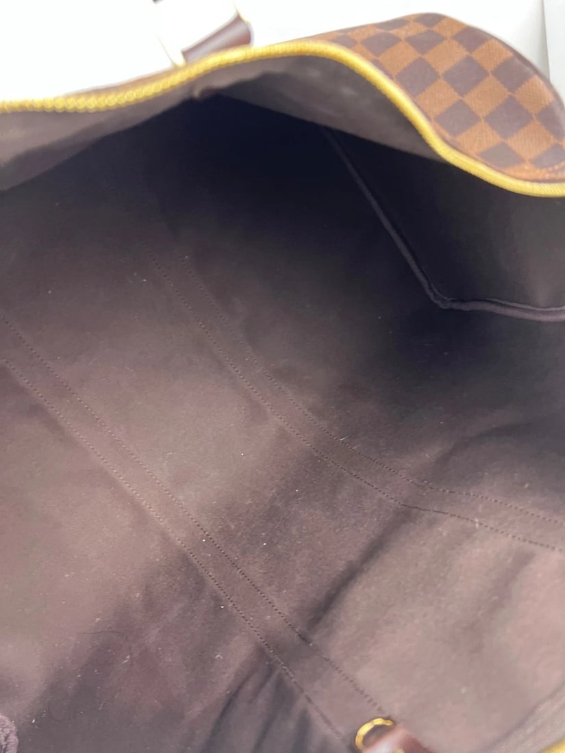 Louis Vuitton Keepall 50 Damier Ebene Canvas Duffle Bag - 10