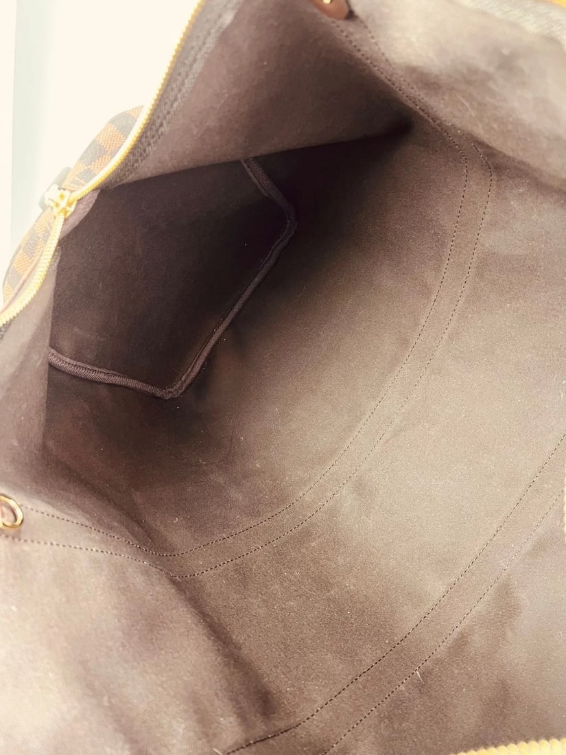 Louis Vuitton Keepall 50 Damier Ebene Canvas Duffle Bag - 11