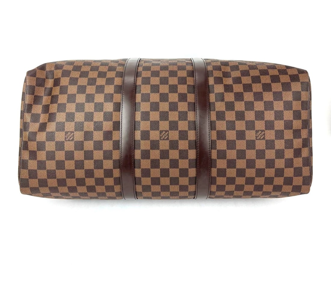 Louis Vuitton Keepall 50 Damier Ebene Canvas Duffle Bag - 3