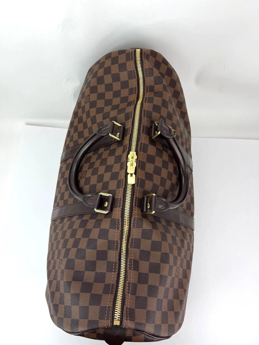 Louis Vuitton Keepall 50 Damier Ebene Canvas Duffle Bag - 7
