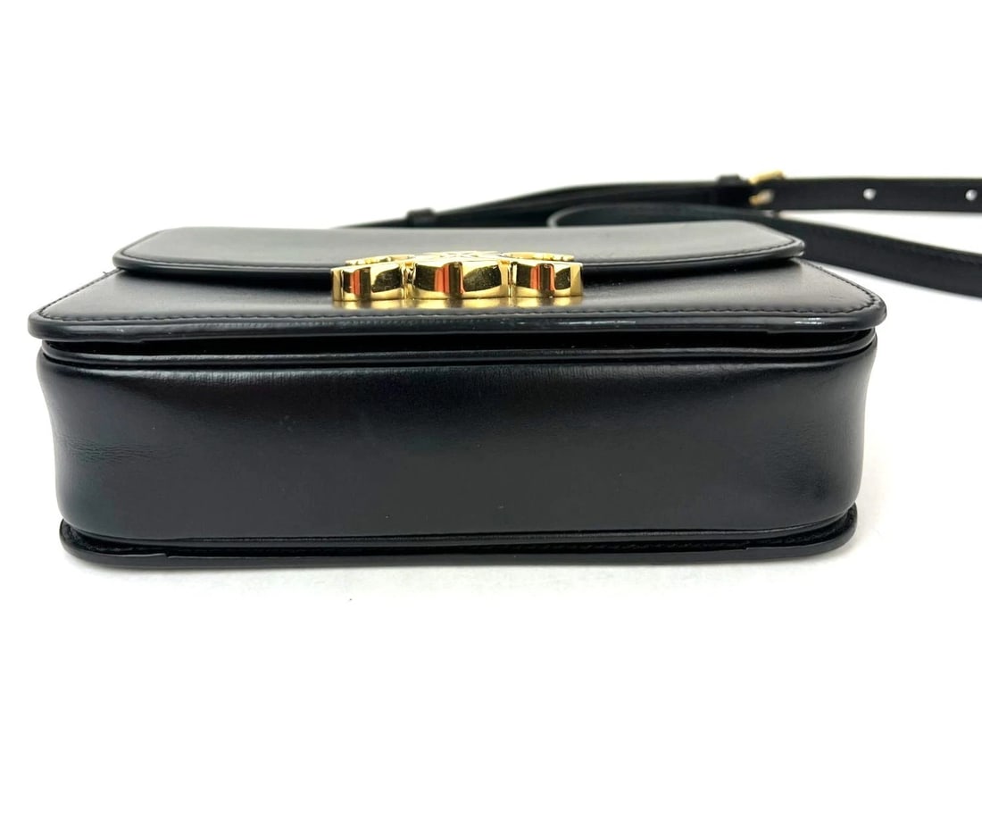 Celine Teen Triomphe Shiny Calfskin Black Shoulder Bag - 3