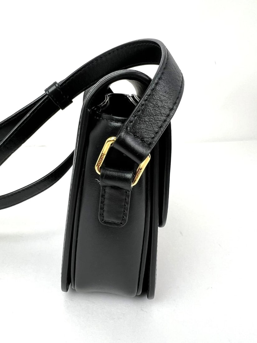 Celine Teen Triomphe Shiny Calfskin Black Shoulder Bag - 5