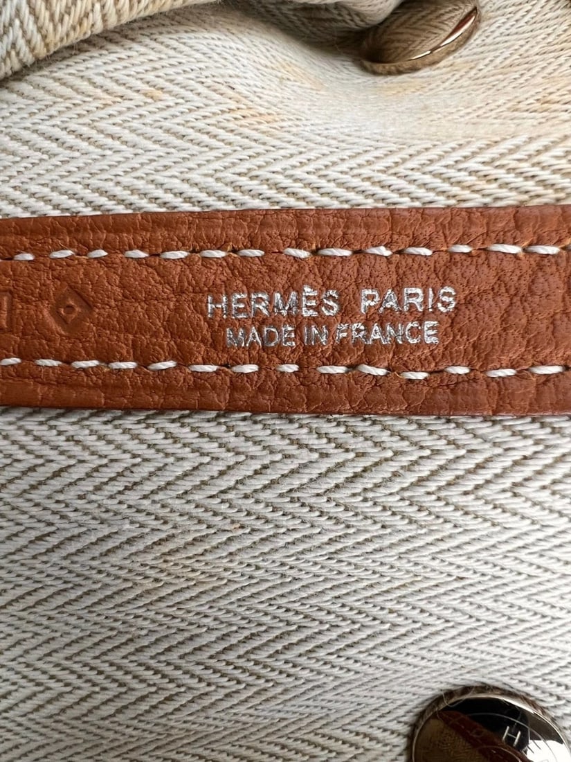 Hermes Negonda Garden Party MM 36 Gold Leather Tote - 9