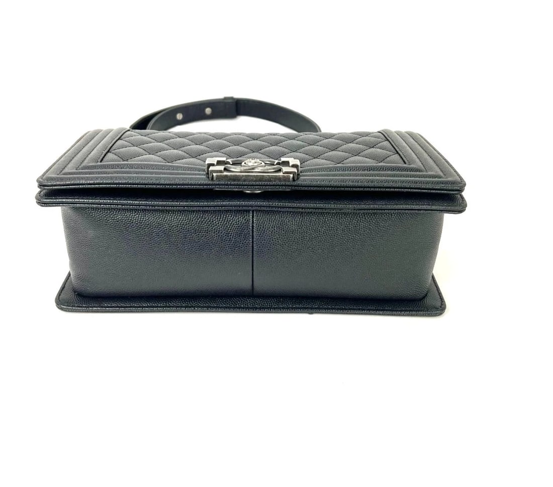Chanel Caviar Quilted Medium Black Boy Flap Shoulder Bag - 8