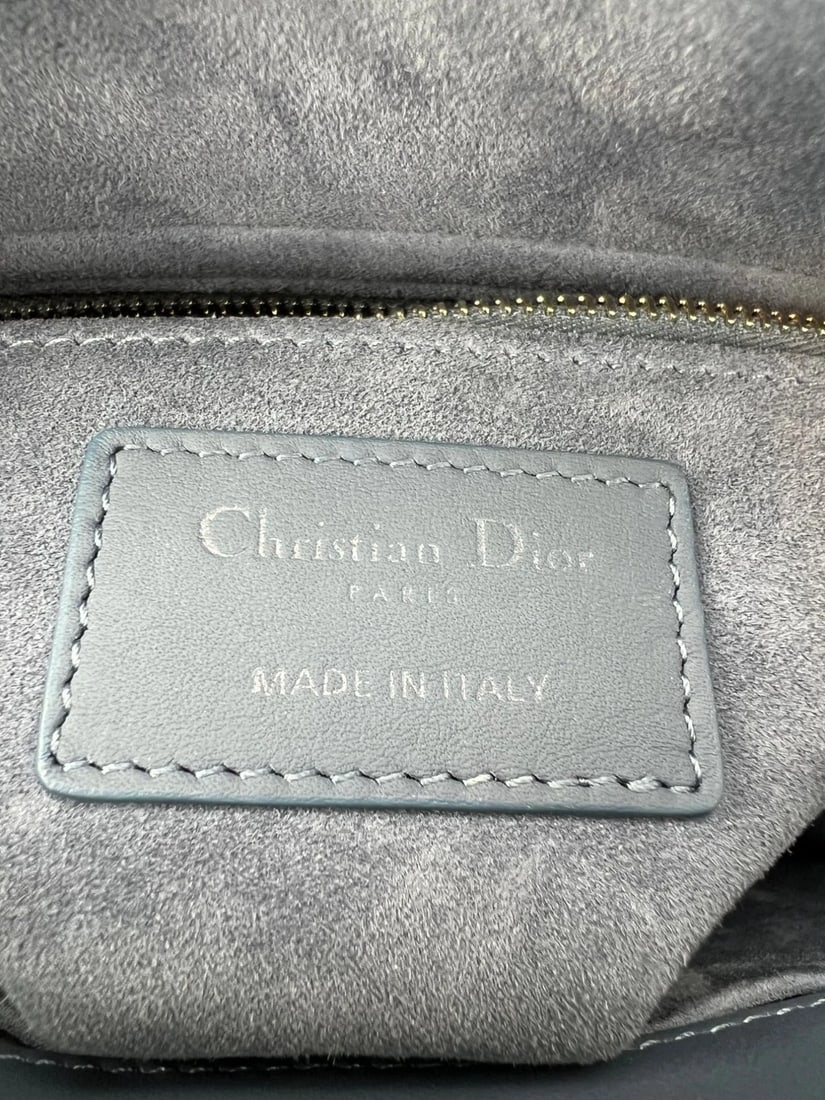 Christian Dior Small Ultramatte Lady Dior Perrywinkle Bag with Strap - 6
