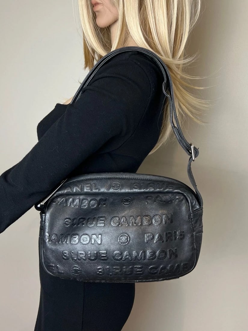 Chanel Unlimited Camera Black Lambskin Vintage Shoulder Bag - 13