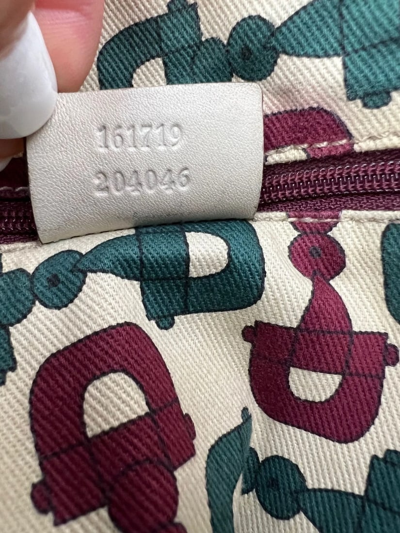 Gucci Guccissima Large Princy White Leather Tote Bag - 9