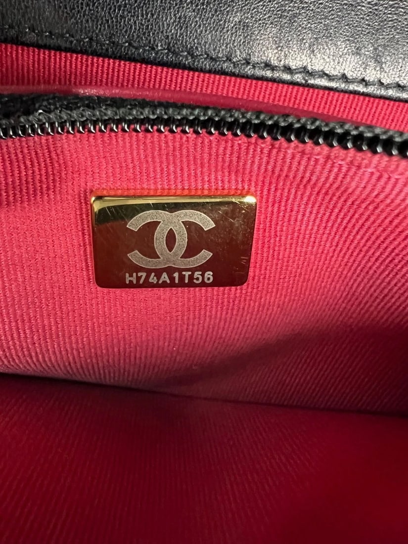 Chanel Lambskin Quilted Chanel 19 Wallet on a Chain Black Bag - 6