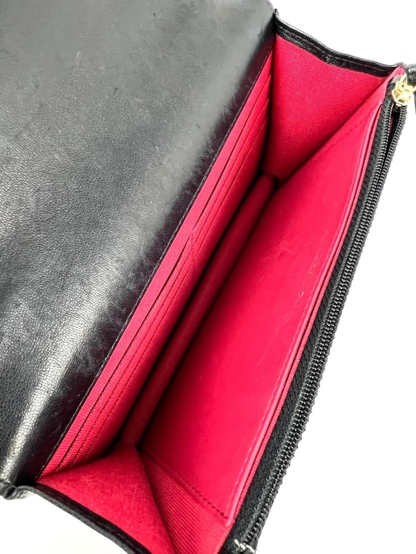 Chanel Lambskin Quilted Chanel 19 Wallet on a Chain Black Bag - 7