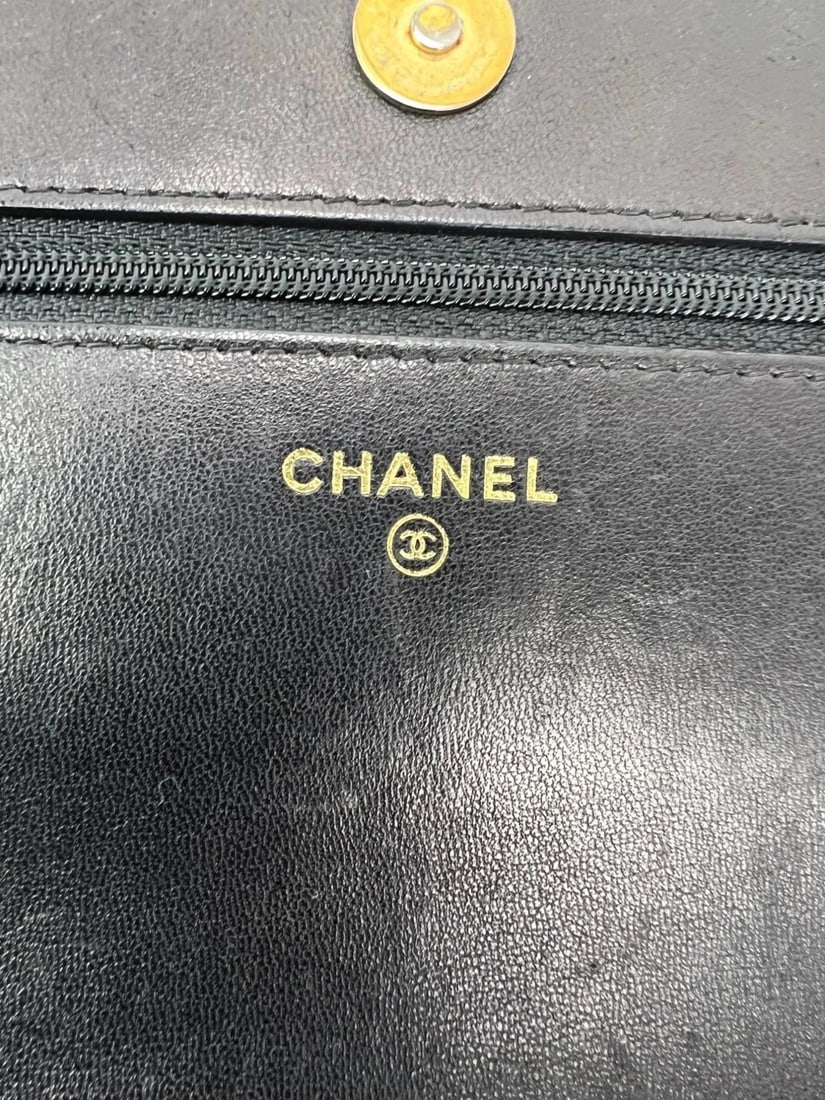 Chanel Lambskin Quilted Chanel 19 Wallet on a Chain Black Bag - 8