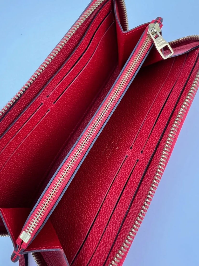 Louis Vuitton Clemence Red Empriente Leather Wallet - 5