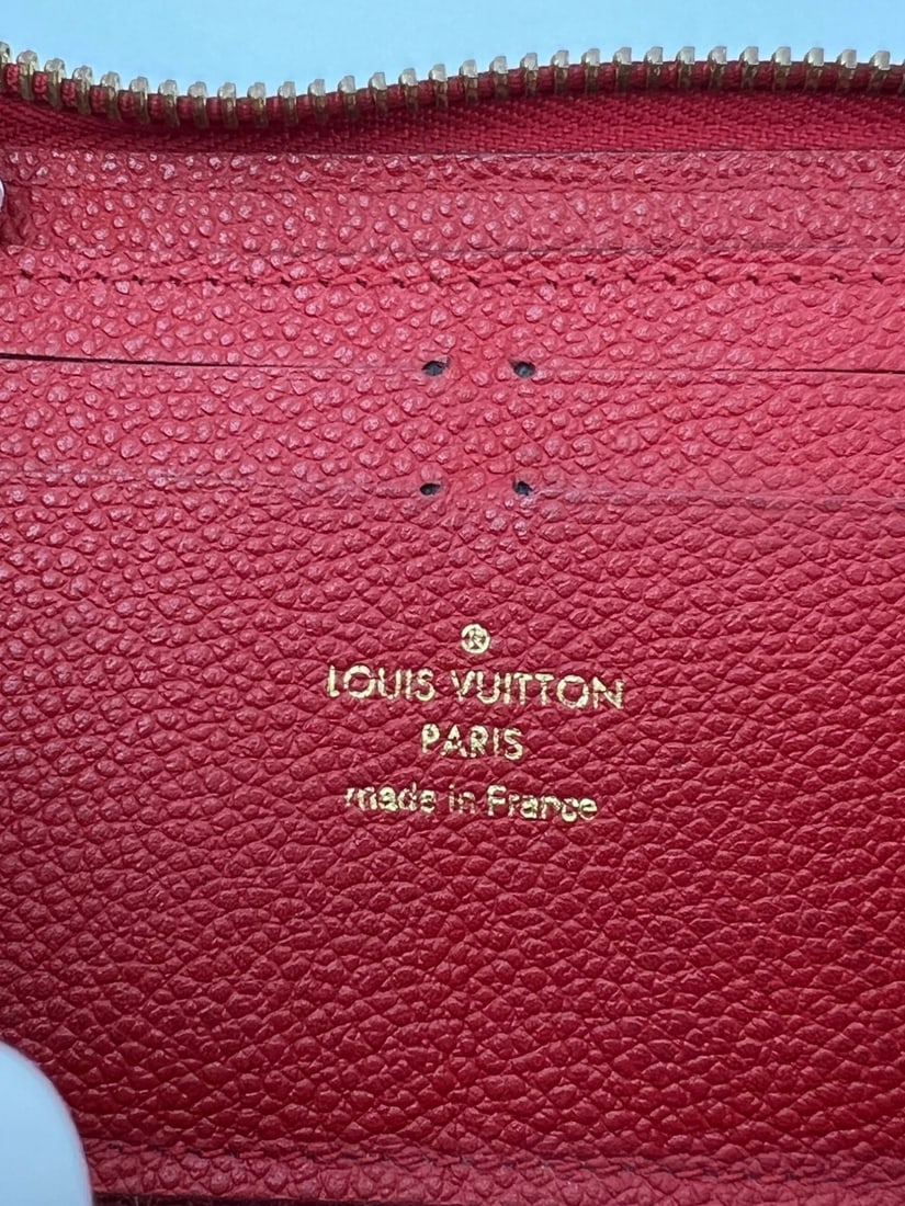 Louis Vuitton Clemence Red Empriente Leather Wallet - 6