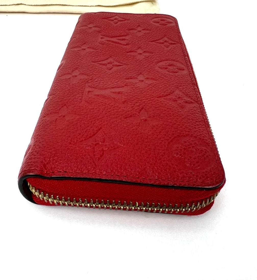Louis Vuitton Clemence Red Empriente Leather Wallet - 9