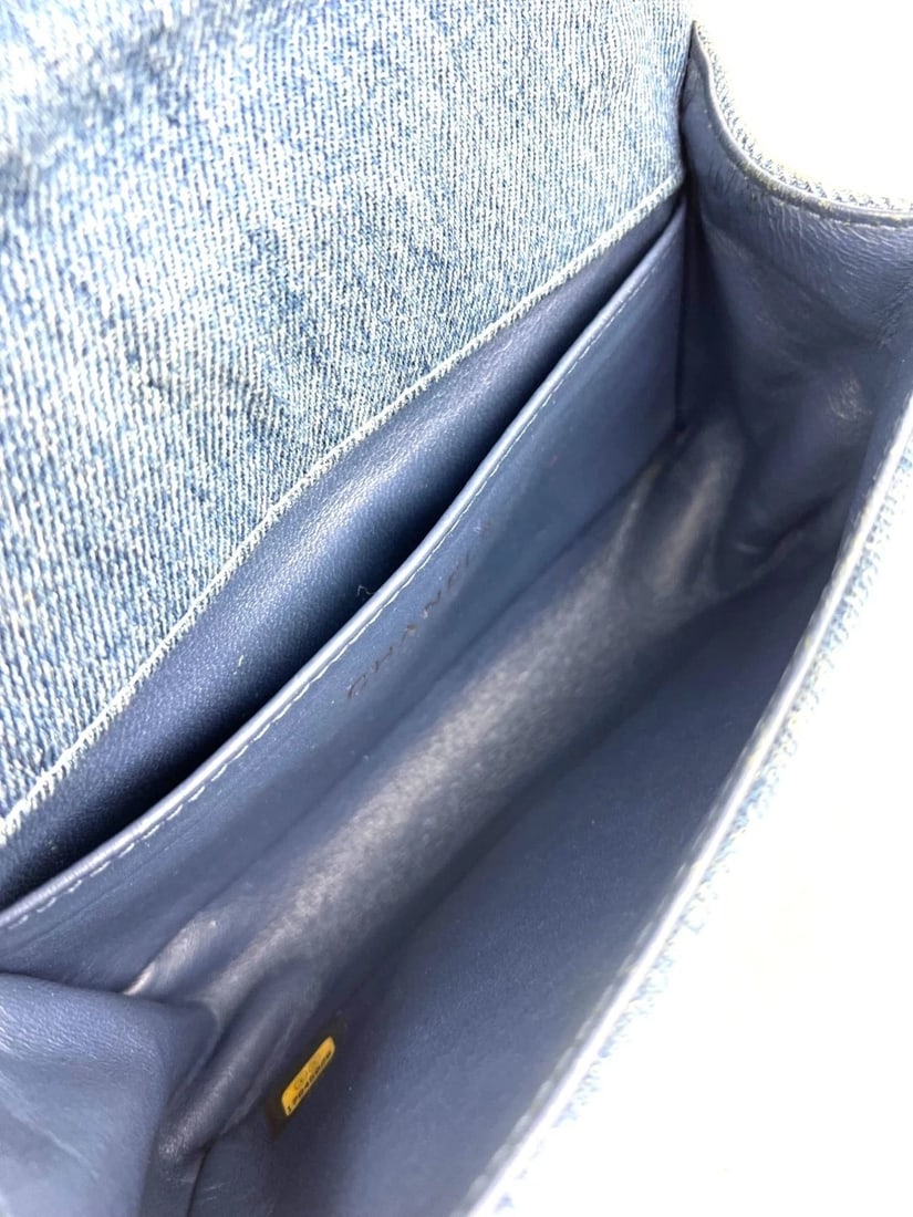 Chanel Denim Quilted Small Blue Boy Flap - 8