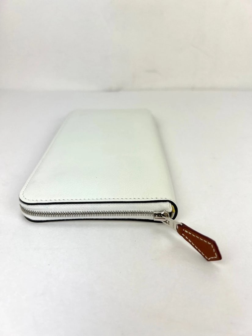 Hermes Evercolor Silk'In Classique Long White Wallet - 13