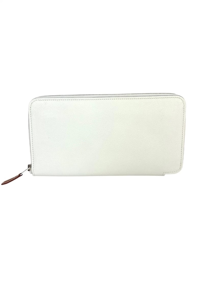 Hermes Evercolor Silk'In Classique Long White Wallet (1 of 15)