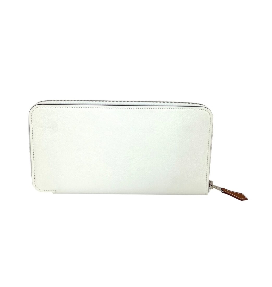 Hermes Evercolor Silk'In Classique Long White Wallet - 2