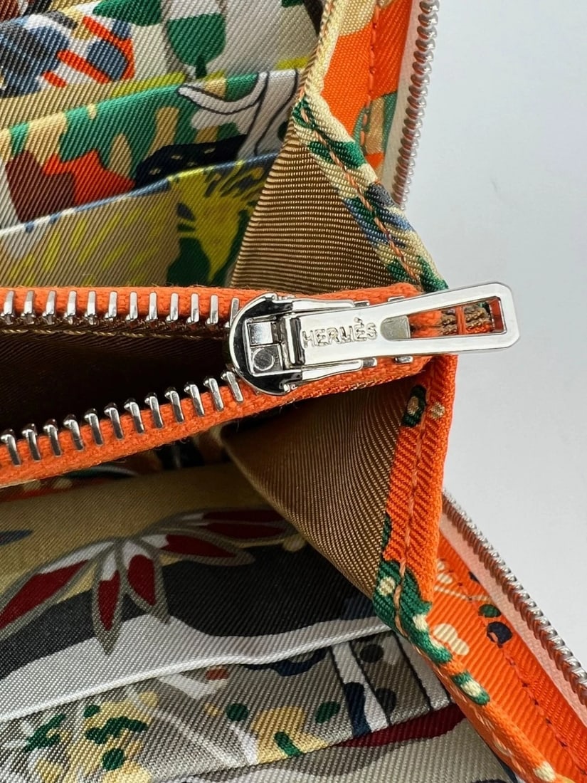 Hermes Evercolor Silk'In Classique Long White Wallet - 7