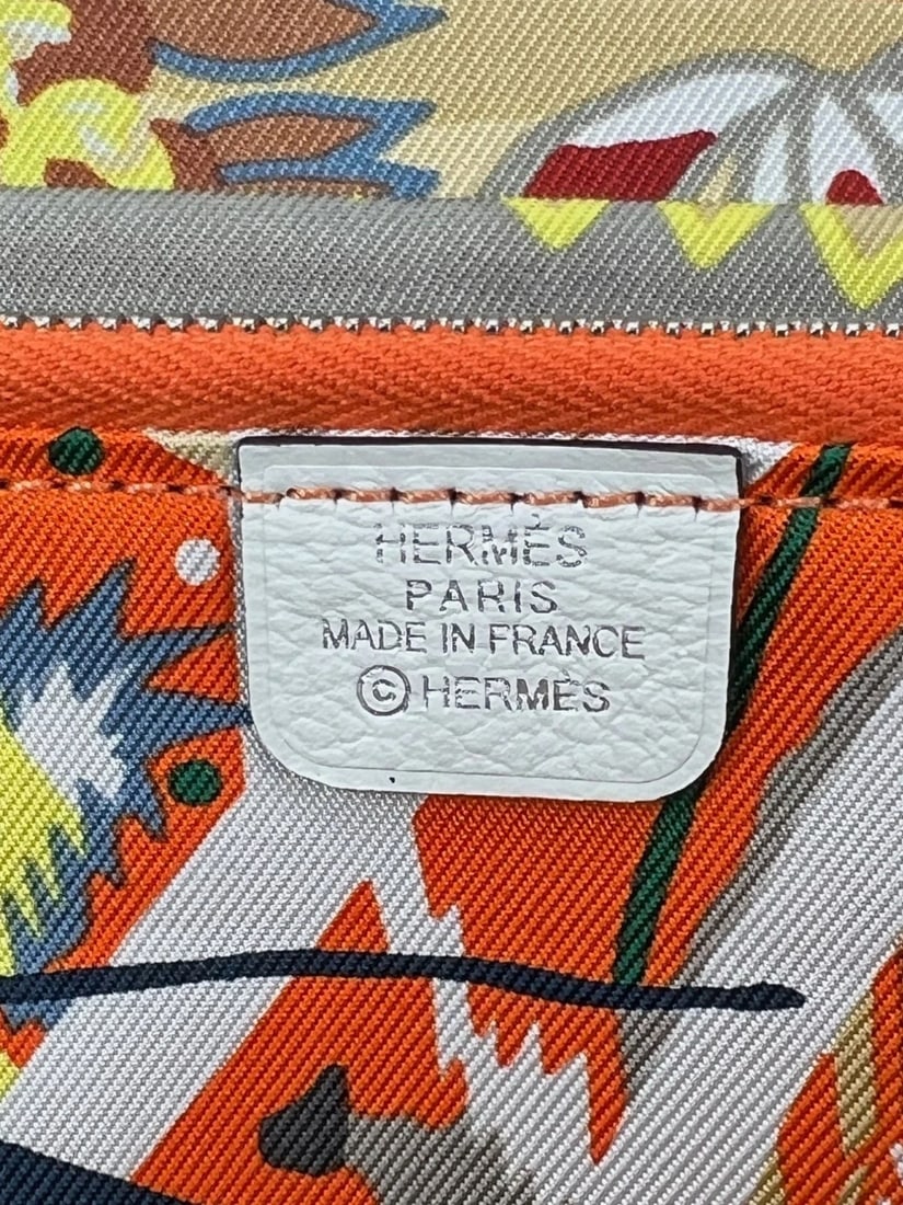 Hermes Evercolor Silk'In Classique Long White Wallet - 8