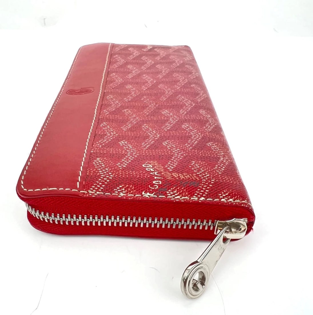 Goyard Matignon GM Wallet Goyardine Red Zip Around Clutch - 5