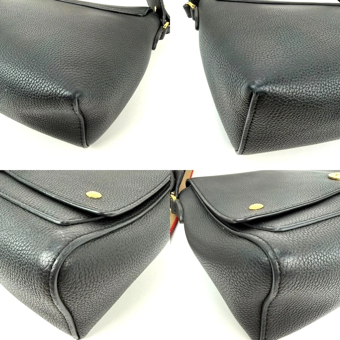 Burberry Grainy Calfskin Note Black Crossbody Bag - 11