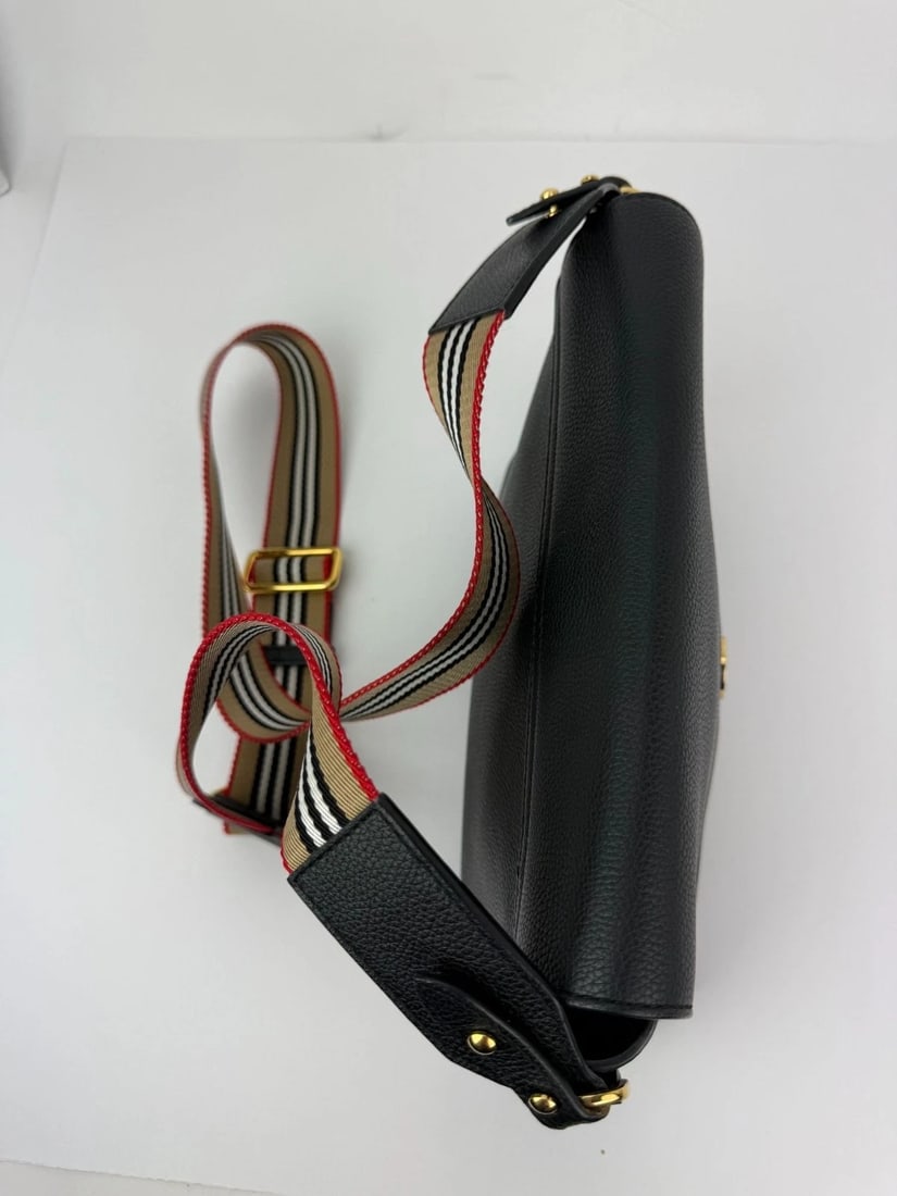 Burberry Grainy Calfskin Note Black Crossbody Bag - 14