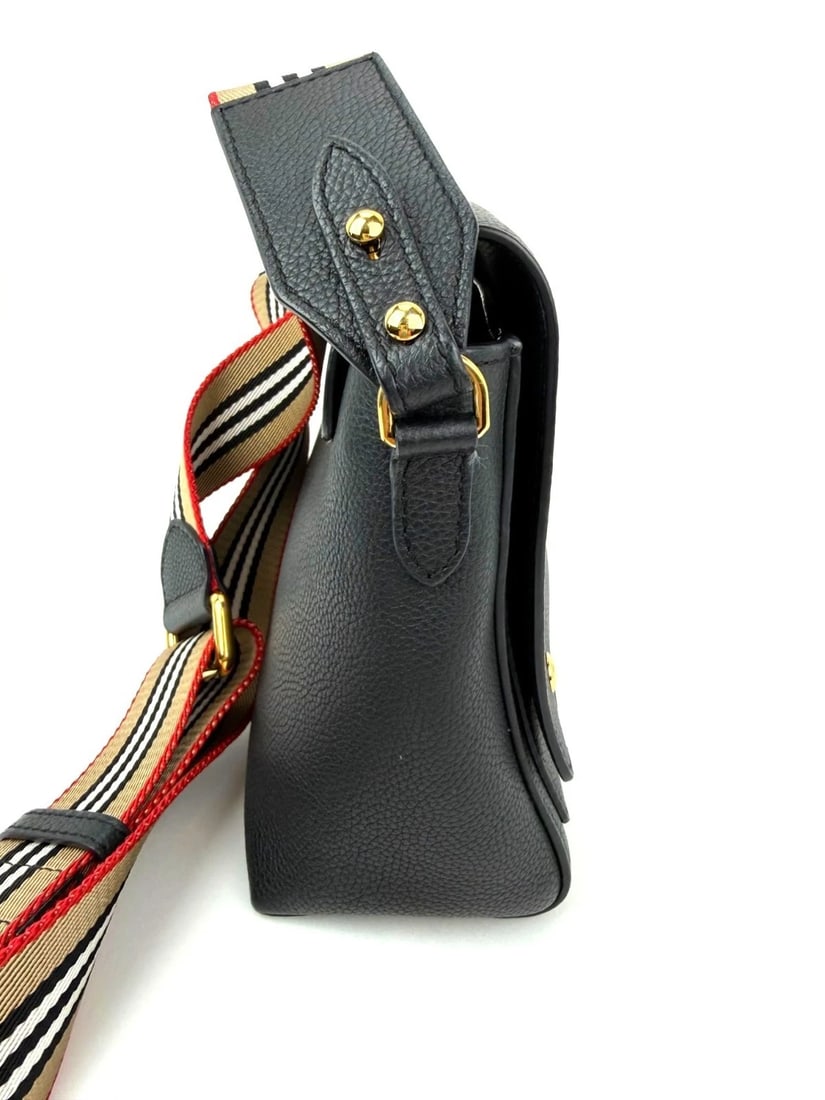 Burberry Grainy Calfskin Note Black Crossbody Bag - 16