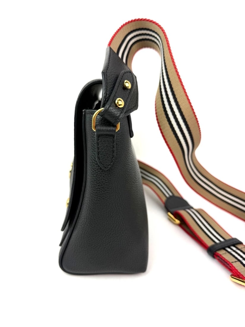 Burberry Grainy Calfskin Note Black Crossbody Bag - 17