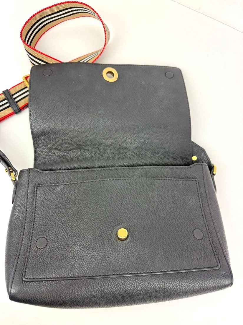 Burberry Grainy Calfskin Note Black Crossbody Bag - 3