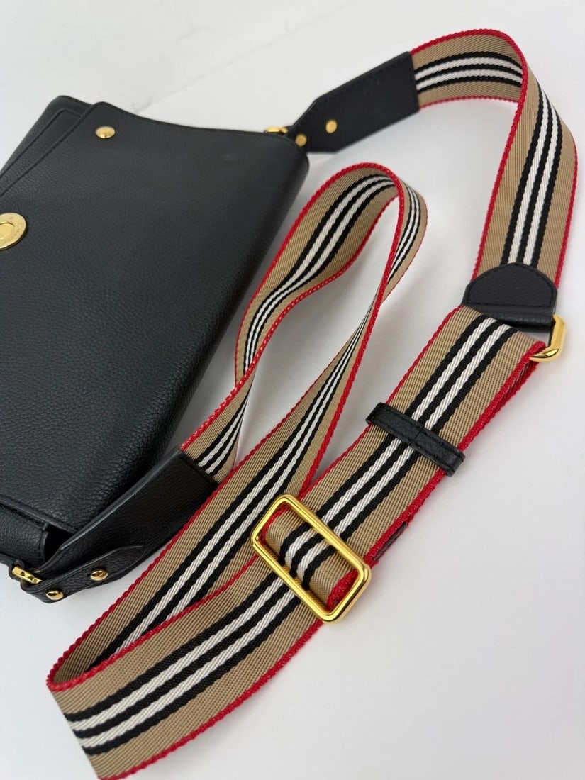 Burberry Grainy Calfskin Note Black Crossbody Bag - 4
