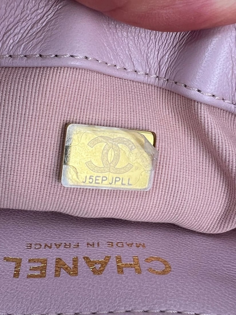 Chanel Printed Calfskin Quilted Medium Puffy Bubbly CC Pink Flap Bag - 6