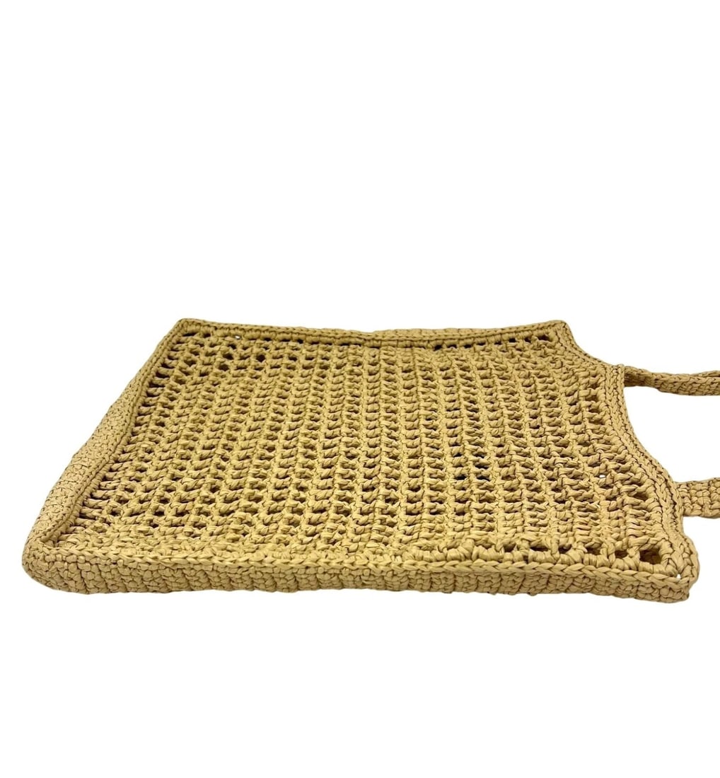 Prada Raffia Crochet Large Tote Bag Natural - 5