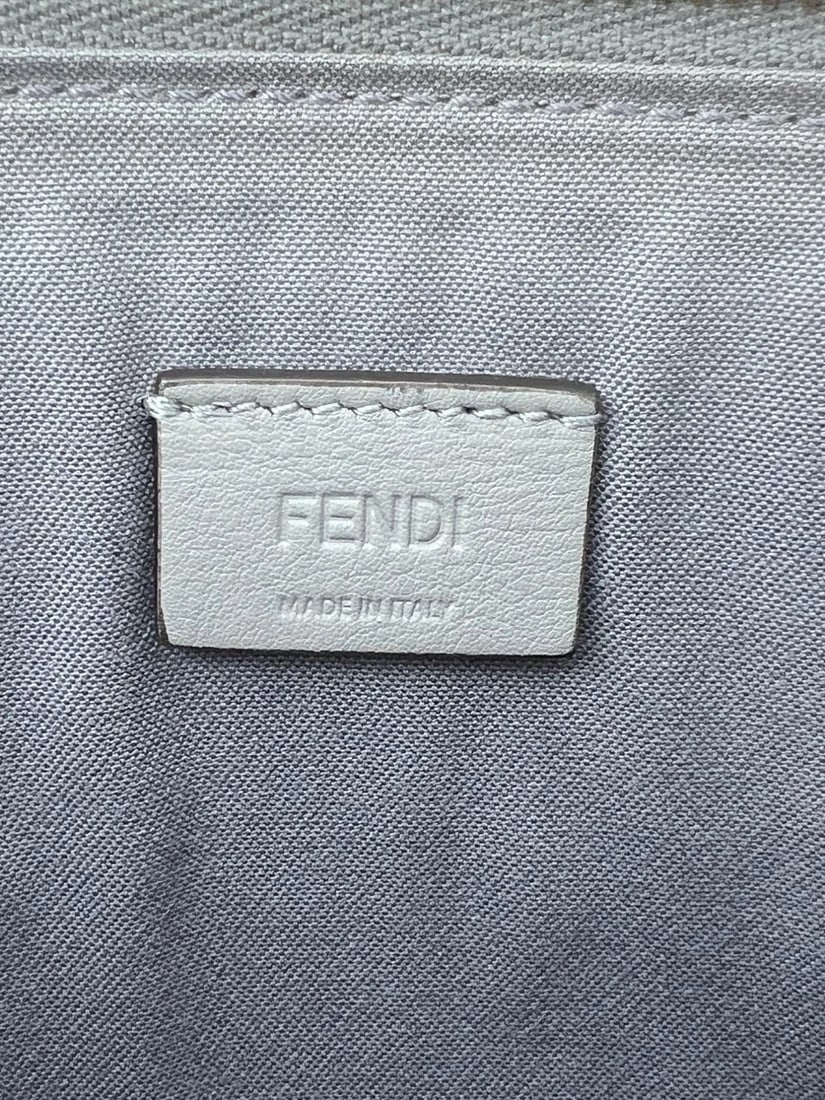 Fendi Rainbow Studs Gray Leather Crossbody Bag - 6