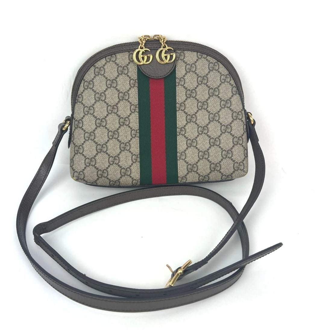 Gucci GG Supreme Ophidia Small Rounded Top Shoulder Bag - 2