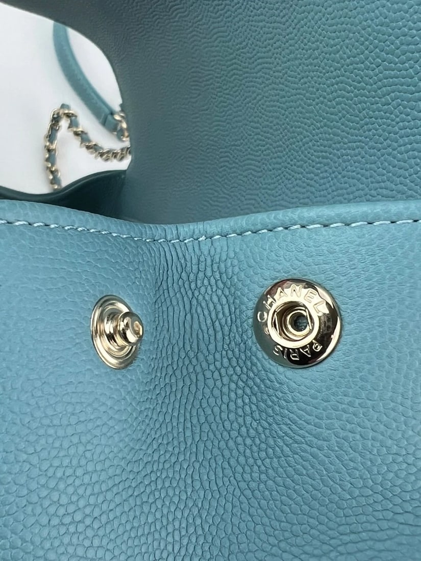 Chanel Caviar Quilted Small Business Affinity Blue Crossbody Bag - 12