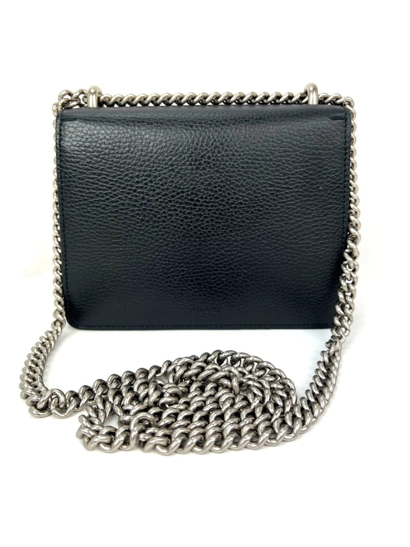 Gucci Dionysus Cyrstals Black Leather Small Shoulder Bag - 2