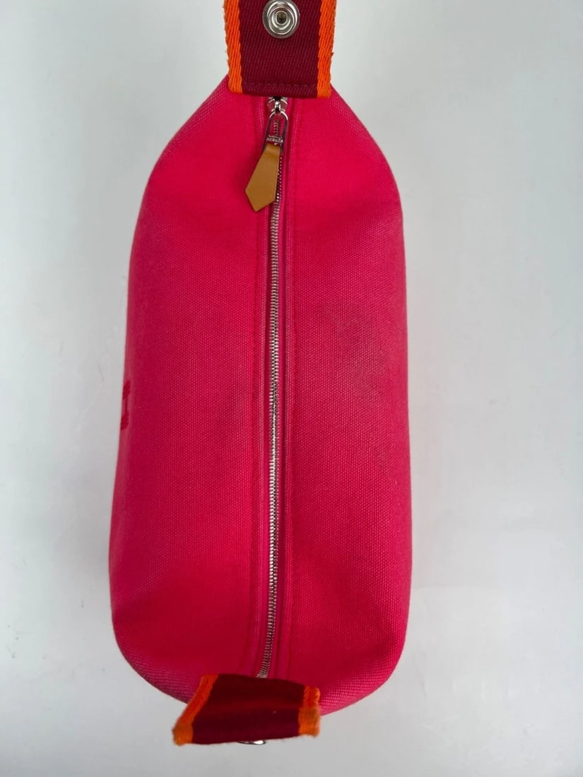 Hermes Small Canvas Bride A-Brac Pink Pouch Bag - 11