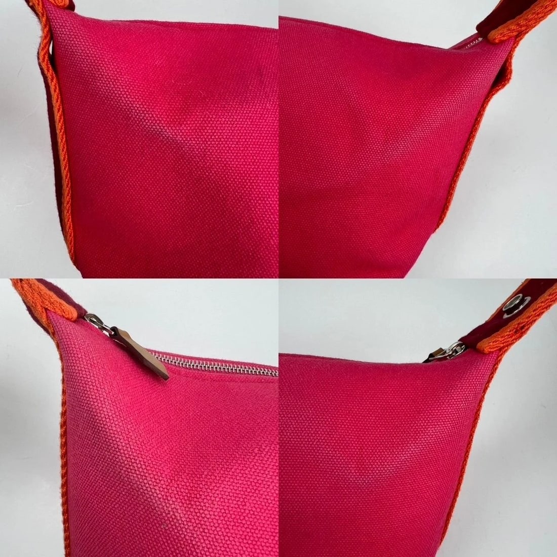 Hermes Small Canvas Bride A-Brac Pink Pouch Bag - 13