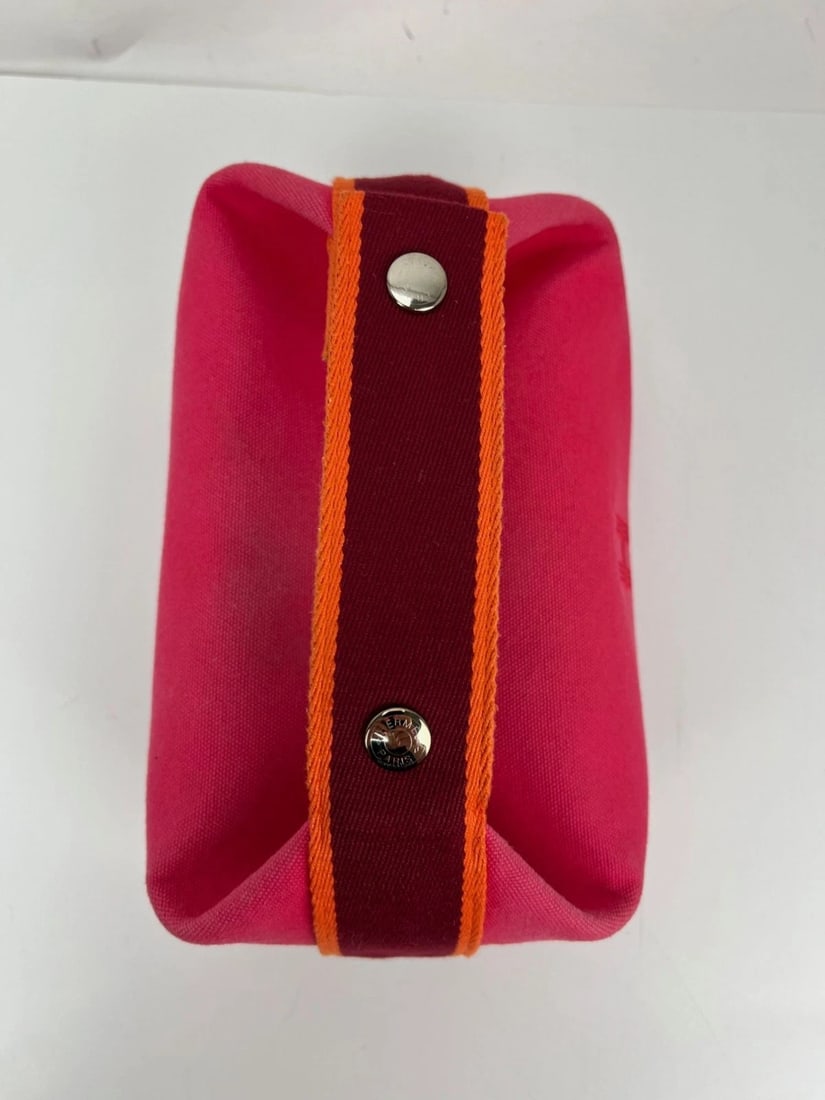Hermes Small Canvas Bride A-Brac Pink Pouch Bag - 15