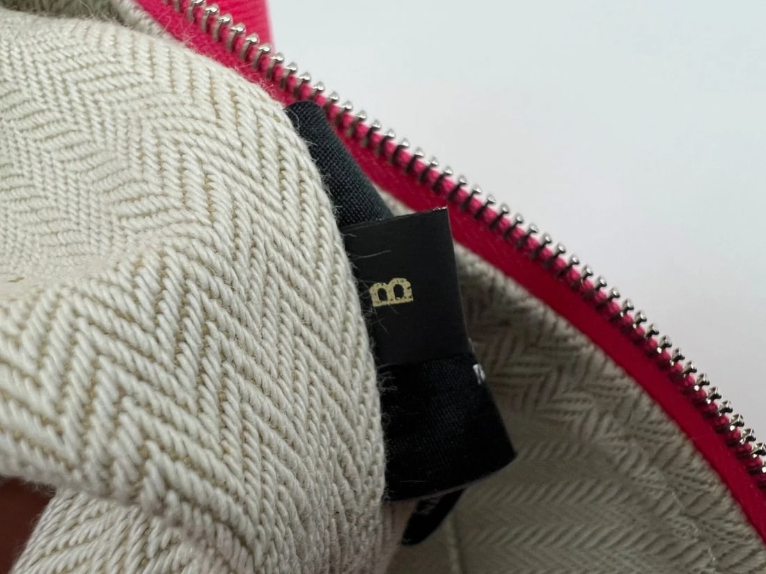Hermes Small Canvas Bride A-Brac Pink Pouch Bag - 5