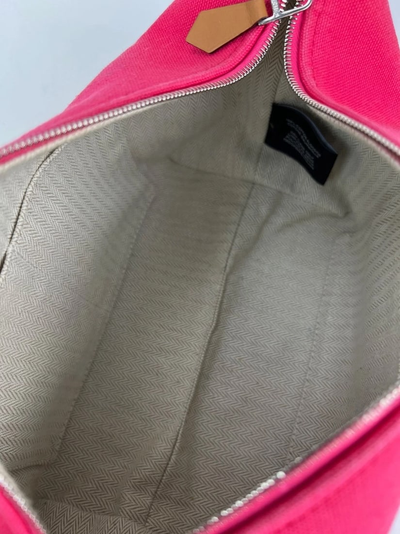 Hermes Small Canvas Bride A-Brac Pink Pouch Bag - 8