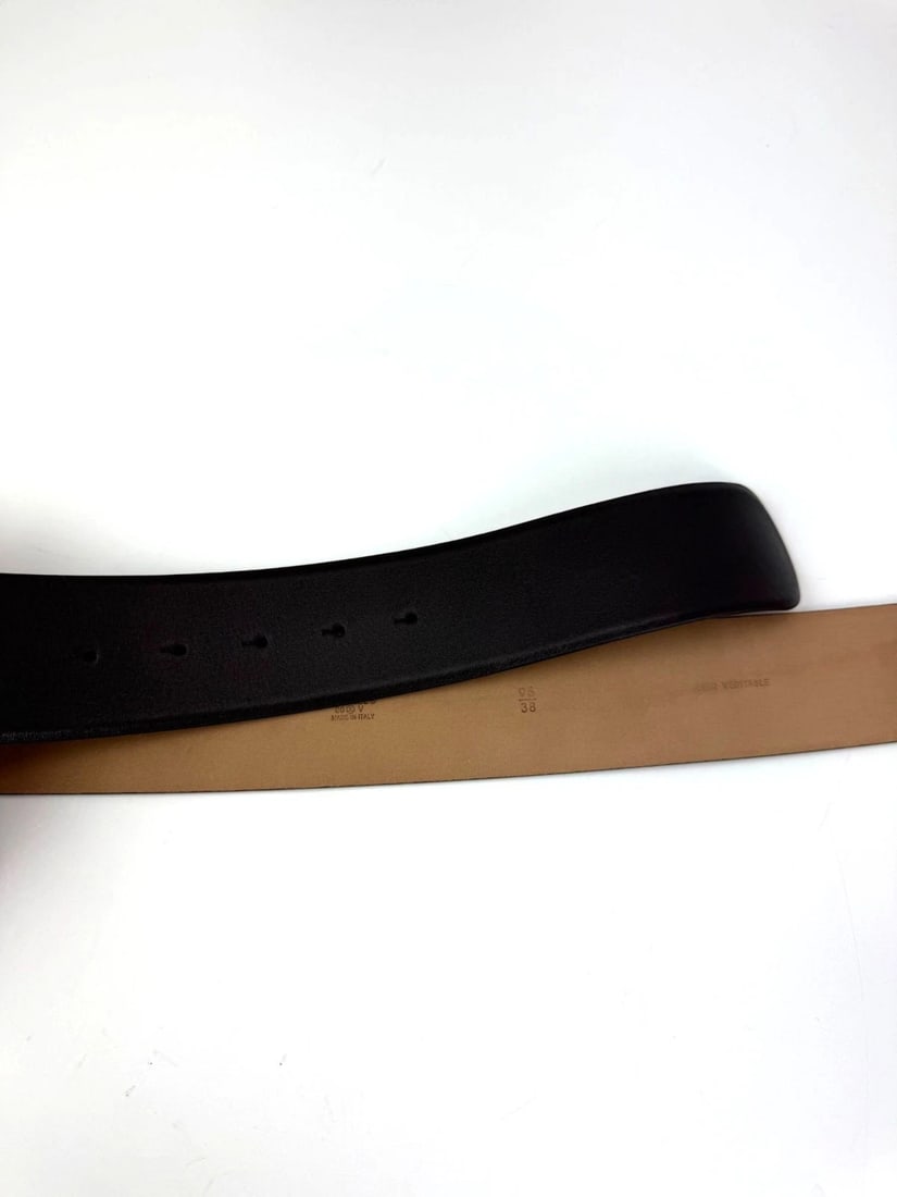 Chanel Interlocking CC Logo Brown Leather Belt 95/38 - 11