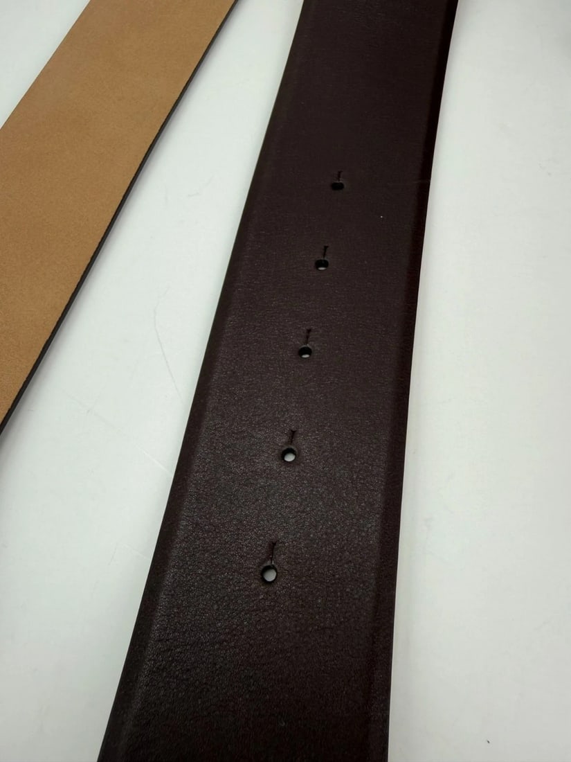 Chanel Interlocking CC Logo Brown Leather Belt 95/38 - 15